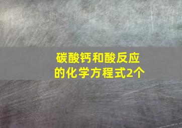 碳酸钙和酸反应的化学方程式2个