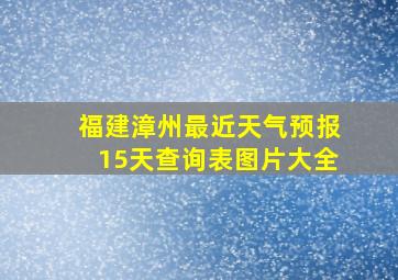 福建漳州最近天气预报15天查询表图片大全