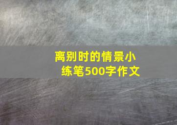 离别时的情景小练笔500字作文