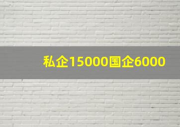 私企15000国企6000