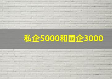 私企5000和国企3000