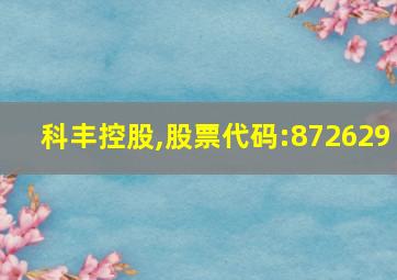 科丰控股,股票代码:872629