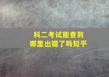 科二考试能查到哪里出错了吗知乎