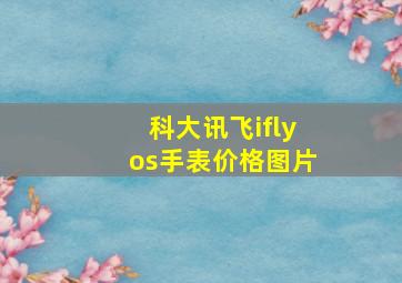 科大讯飞iflyos手表价格图片