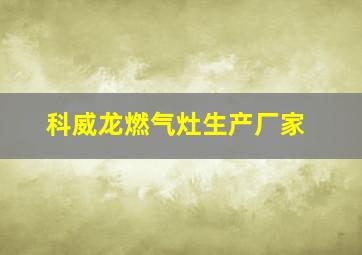 科威龙燃气灶生产厂家