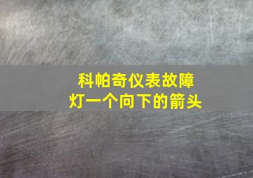 科帕奇仪表故障灯一个向下的箭头