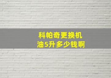 科帕奇更换机油5升多少钱啊