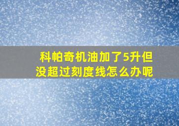 科帕奇机油加了5升但没超过刻度线怎么办呢