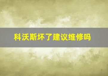 科沃斯坏了建议维修吗