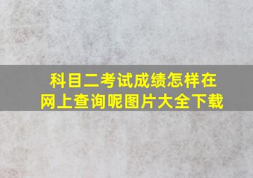 科目二考试成绩怎样在网上查询呢图片大全下载