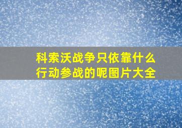 科索沃战争只依靠什么行动参战的呢图片大全