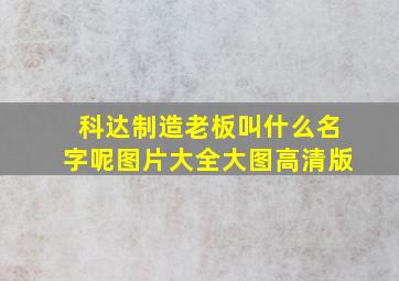 科达制造老板叫什么名字呢图片大全大图高清版