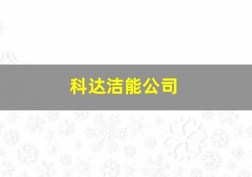 科达洁能公司