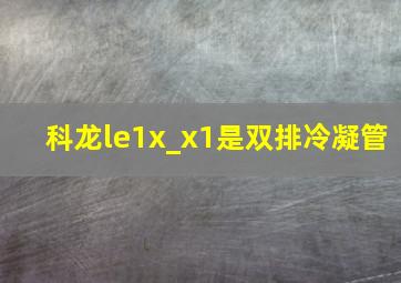 科龙le1x_x1是双排冷凝管