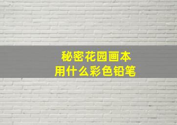 秘密花园画本用什么彩色铅笔