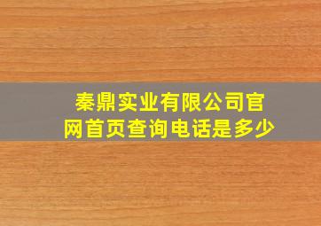 秦鼎实业有限公司官网首页查询电话是多少