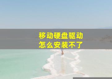 移动硬盘驱动怎么安装不了