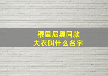 穆里尼奥同款大衣叫什么名字