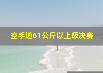 空手道61公斤以上级决赛