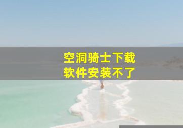 空洞骑士下载软件安装不了