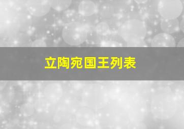 立陶宛国王列表