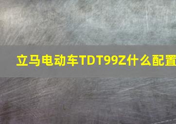 立马电动车TDT99Z什么配置