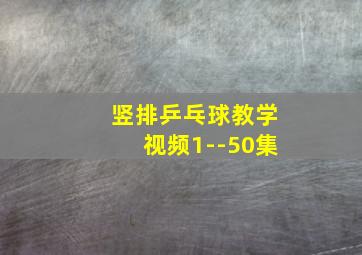 竖排乒乓球教学视频1--50集