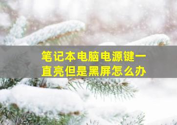 笔记本电脑电源键一直亮但是黑屏怎么办