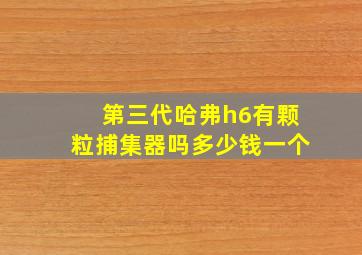 第三代哈弗h6有颗粒捕集器吗多少钱一个