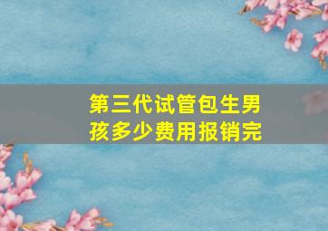 第三代试管包生男孩多少费用报销完