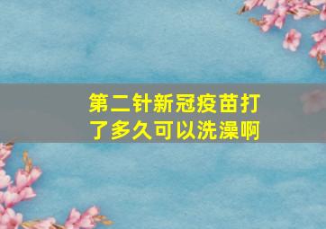 第二针新冠疫苗打了多久可以洗澡啊