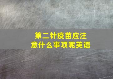 第二针疫苗应注意什么事项呢英语