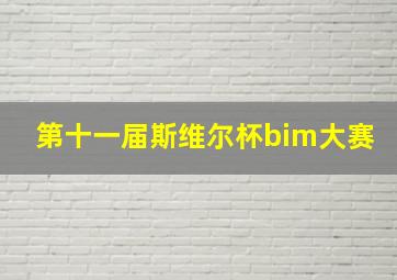 第十一届斯维尔杯bim大赛