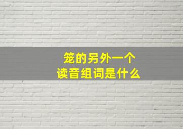 笼的另外一个读音组词是什么