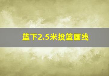 篮下2.5米投篮画线