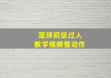 篮球初级过人教学视频慢动作