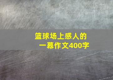 篮球场上感人的一幕作文400字