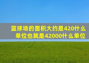 篮球场的面积大约是420什么单位也就是42000什么单位