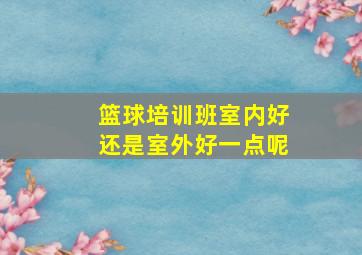 篮球培训班室内好还是室外好一点呢