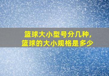 篮球大小型号分几种,篮球的大小规格是多少