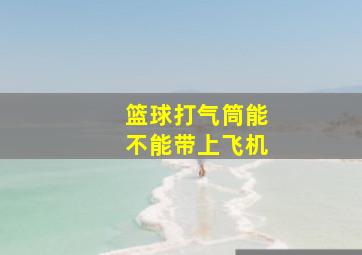 篮球打气筒能不能带上飞机