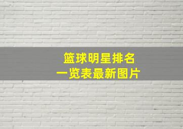 篮球明星排名一览表最新图片