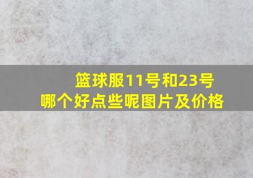 篮球服11号和23号哪个好点些呢图片及价格