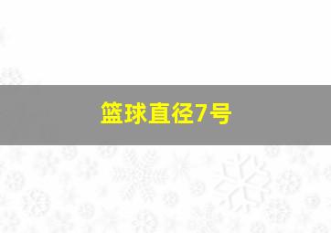 篮球直径7号