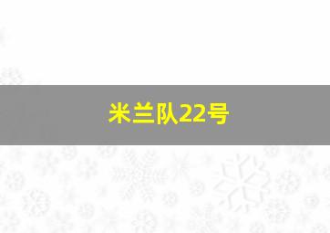 米兰队22号