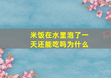 米饭在水里泡了一天还能吃吗为什么