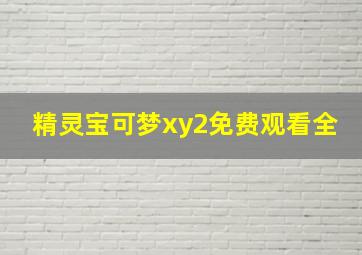 精灵宝可梦xy2免费观看全