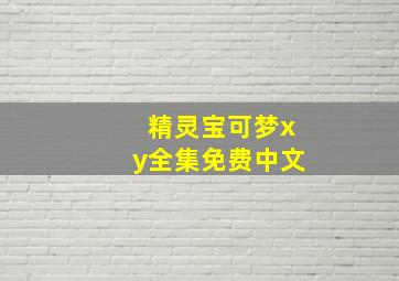 精灵宝可梦xy全集免费中文