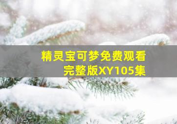 精灵宝可梦免费观看完整版XY105集