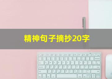 精神句子摘抄20字